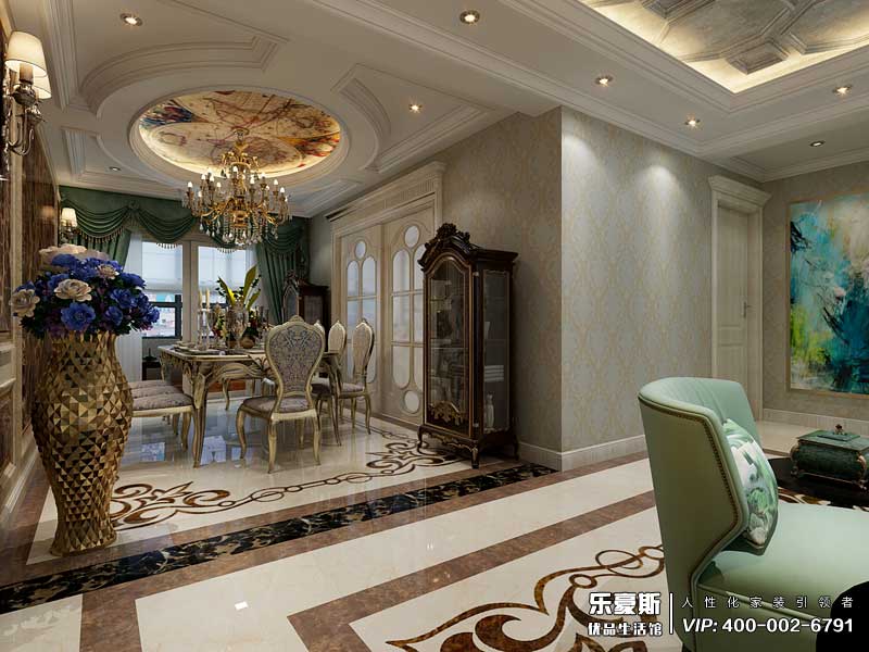 帝華水岸180平米歐式新古典風格裝修效果圖