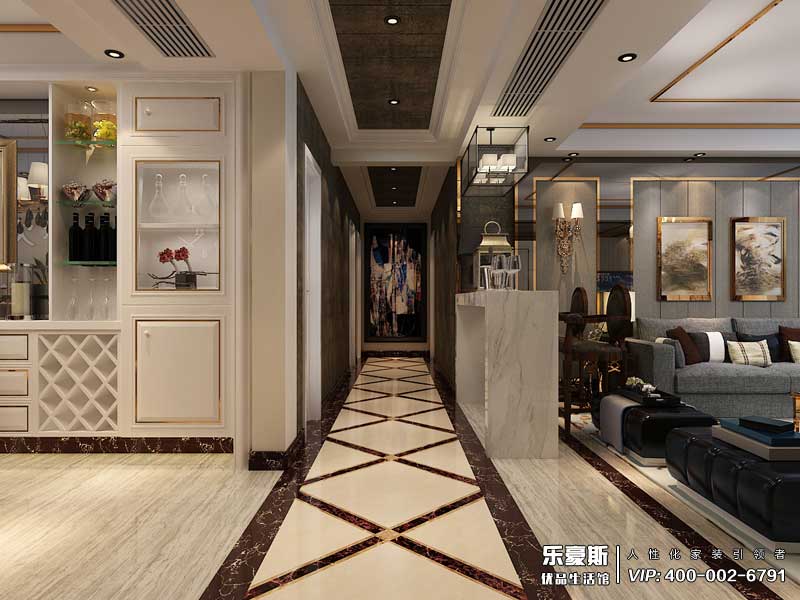 天洲視界城180平米后奢風格裝修效果圖