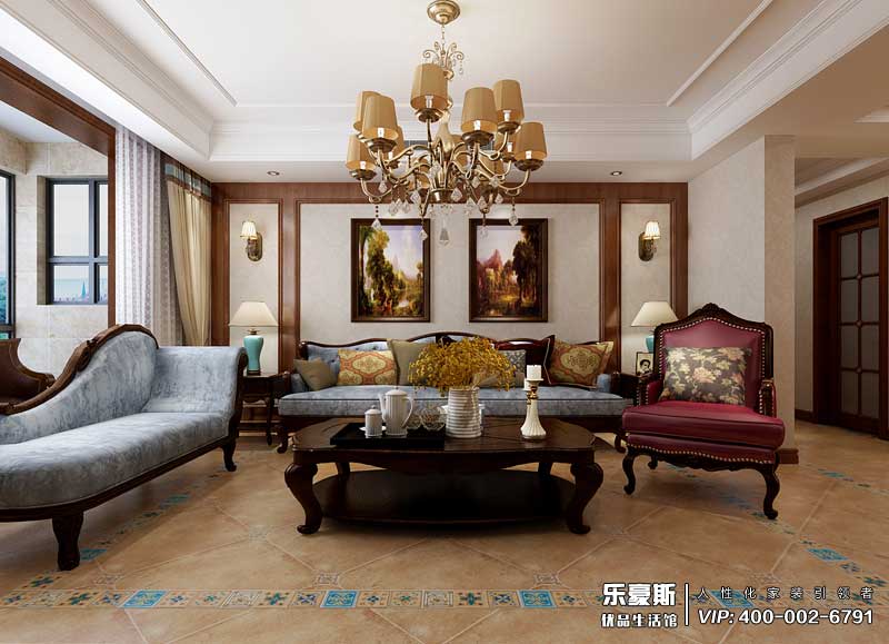 瀚唐三期美式風(fēng)格裝修效果圖