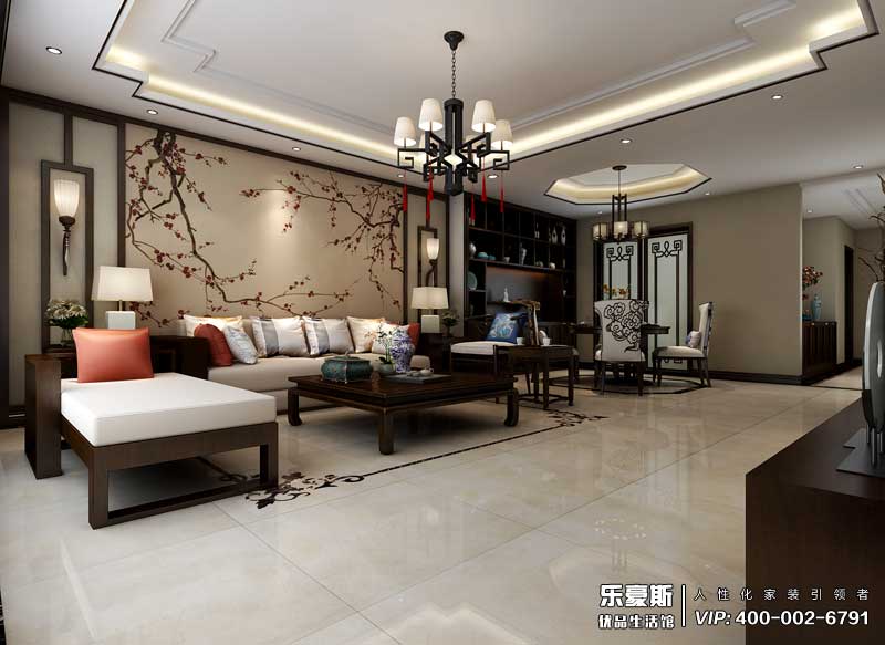 長宏錦園新中式風格裝修設計效果圖