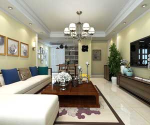 林蔭大院裝修效果圖，簡歐風(fēng)格的溫馨大氣