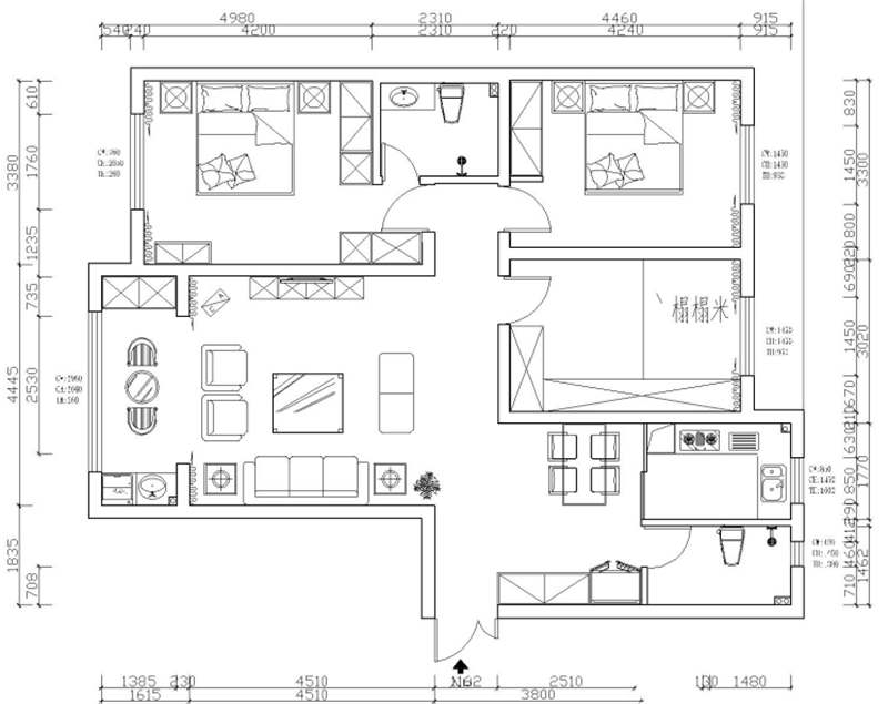 天海譽(yù)天下/簡(jiǎn)約美式/95㎡/兩室兩廳 天海譽(yù)天下/簡(jiǎn)約美式/95㎡/兩室兩廳
