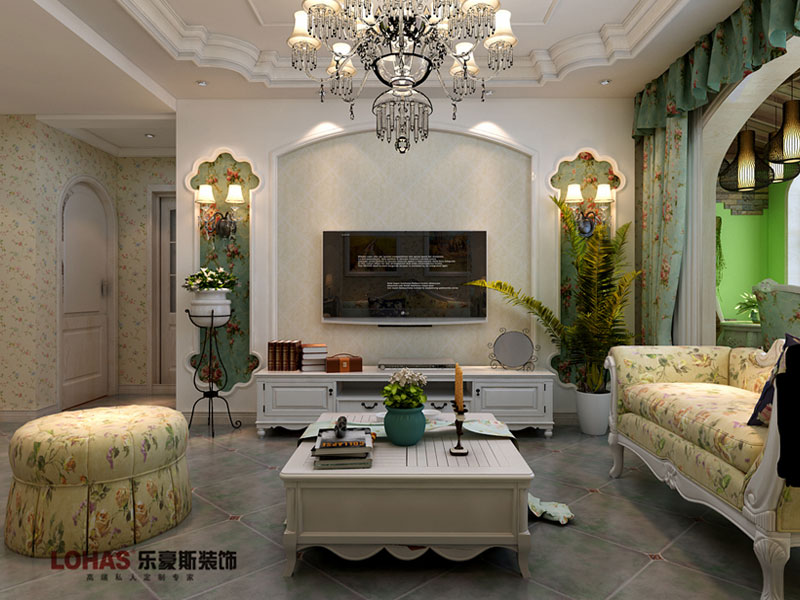 國際城90平兩室兩廳田園風格裝修效果圖 國際城90平兩室兩廳田園風格裝修效果圖