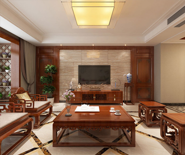 瀚唐小區(qū)200㎡四室兩廳中式風格