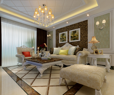 盛邦二期139平米三室兩廳簡(jiǎn)歐風(fēng)格