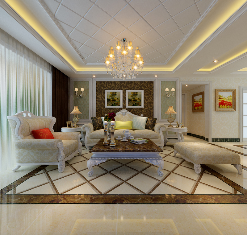 盛邦二期139平米三室兩廳簡歐風(fēng)格 盛邦二期139平米三室兩廳簡歐風(fēng)格