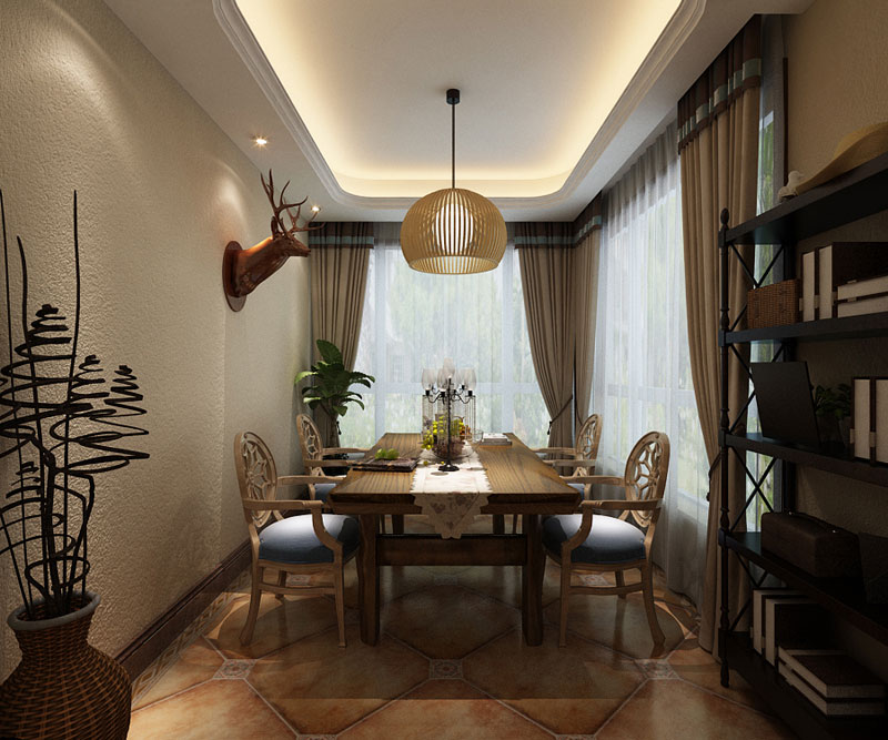 藍(lán)山印象148㎡三室兩廳美式風(fēng)格 藍(lán)山印象148㎡三室兩廳美式風(fēng)格