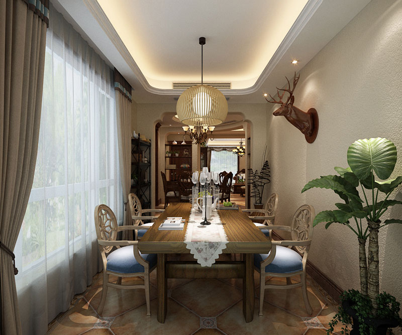 藍(lán)山印象148㎡三室兩廳美式風(fēng)格 藍(lán)山印象148㎡三室兩廳美式風(fēng)格