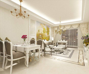 海棠灣115平米三室兩廳簡歐風(fēng)格