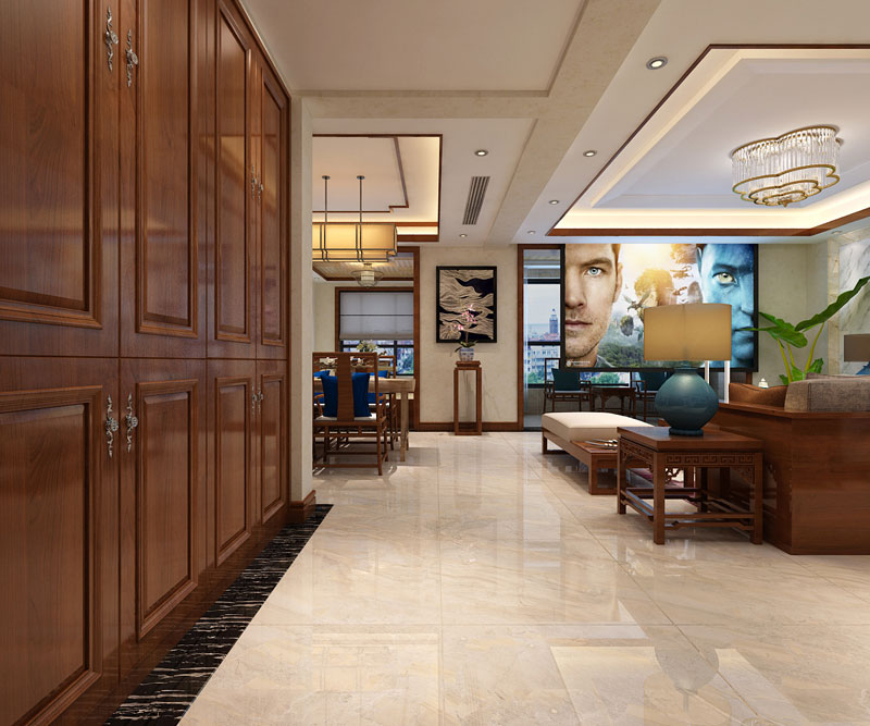 天山熙湖面積138平米三室二廳兩衛(wèi)新中式裝修效果圖 天山熙湖面積138平米三室二廳兩衛(wèi)新中式裝修效果圖