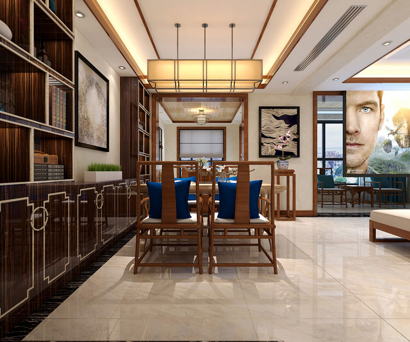 天山熙湖面積138平米三室二廳兩衛(wèi)新中式裝修效果圖 天山熙湖面積138平米三室二廳兩衛(wèi)新中式裝修效果圖