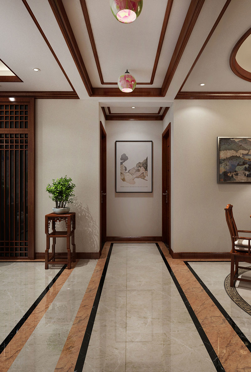 碧景苑171平米三室兩廳二衛(wèi)中式風格