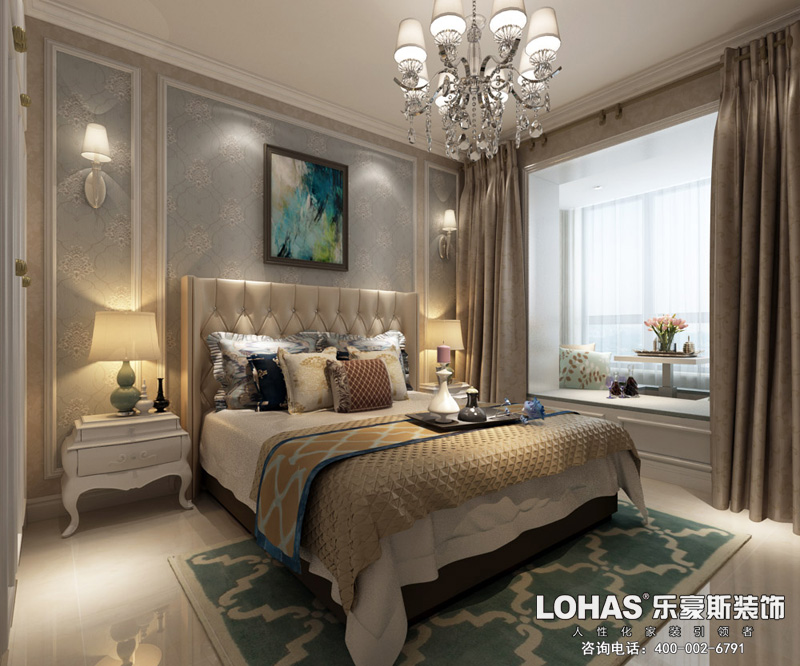 花香維也納三室兩廳裝修效果圖