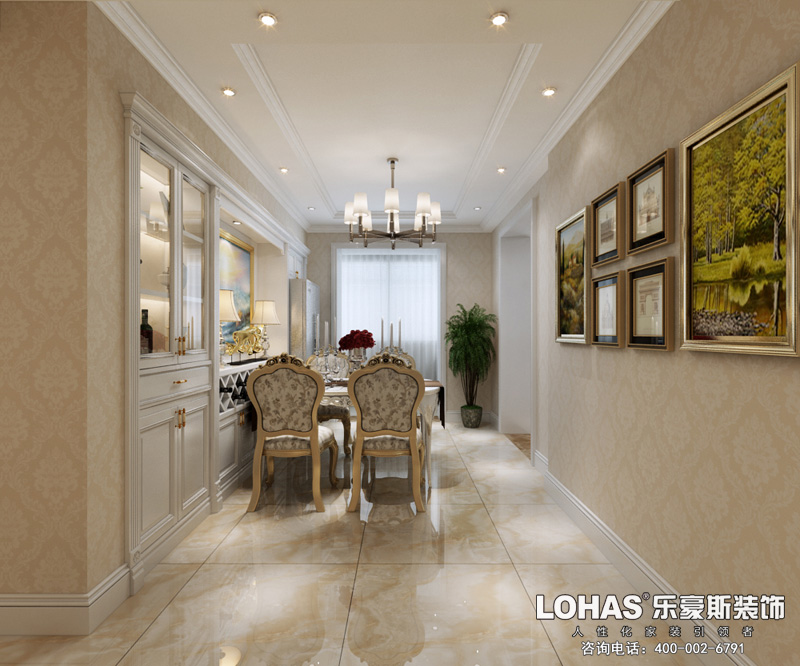 花香維也納三室兩廳裝修效果圖