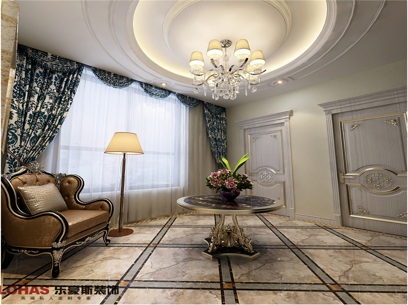 恒大金碧天下400平米別墅新古典風(fēng)格裝修