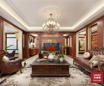 天山九峯171平美式風(fēng)格裝修效果圖