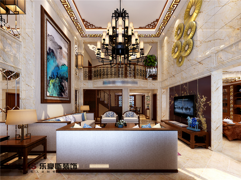 鑫界王府270平四室新中式裝修效果圖