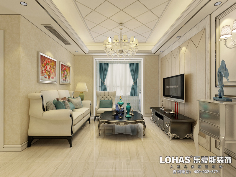 保利拉菲兩室兩廳89平后奢風格 保利拉菲兩室兩廳89平后奢風格