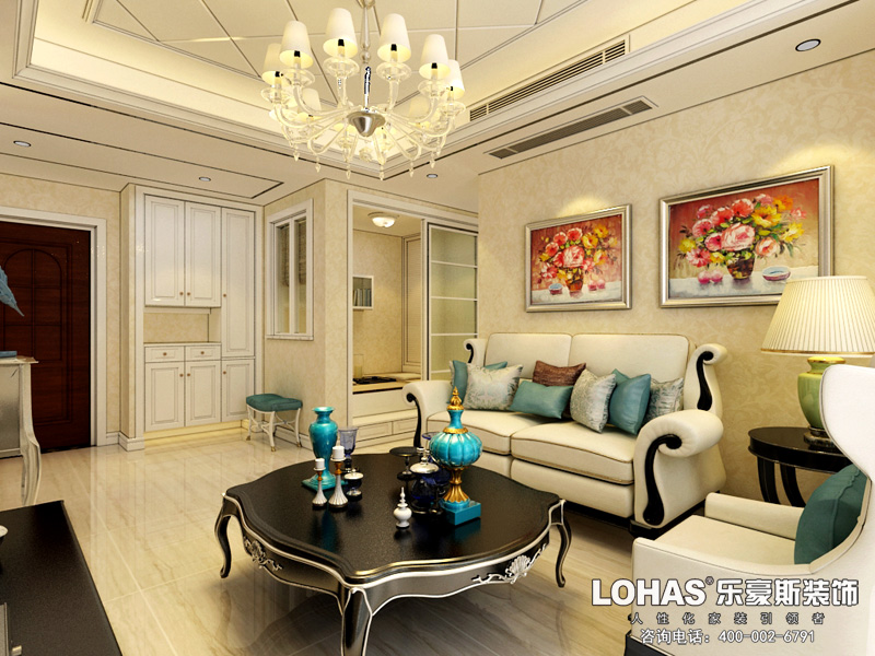 保利拉菲兩室兩廳89平后奢風格 保利拉菲兩室兩廳89平后奢風格