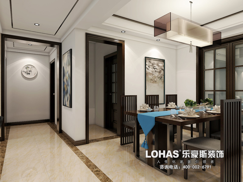 啟銳園小區(qū)135三室兩廳新中式簡約風(fēng)格