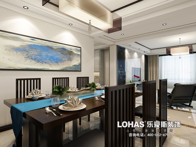 啟銳園小區(qū)135三室兩廳新中式簡約風(fēng)格