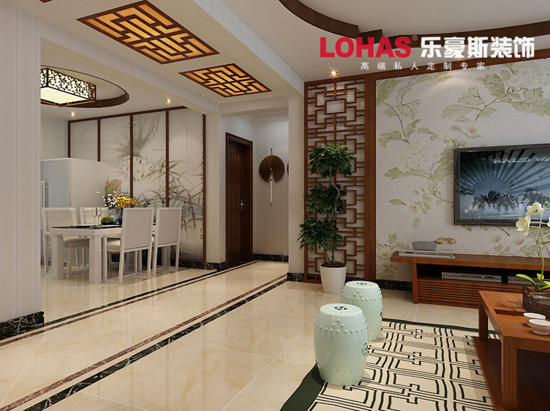 西部楓景三室兩廳新中式裝修