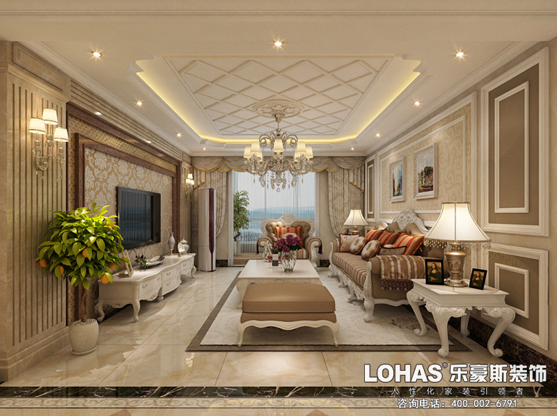 紅星國際137平米歐式效果圖