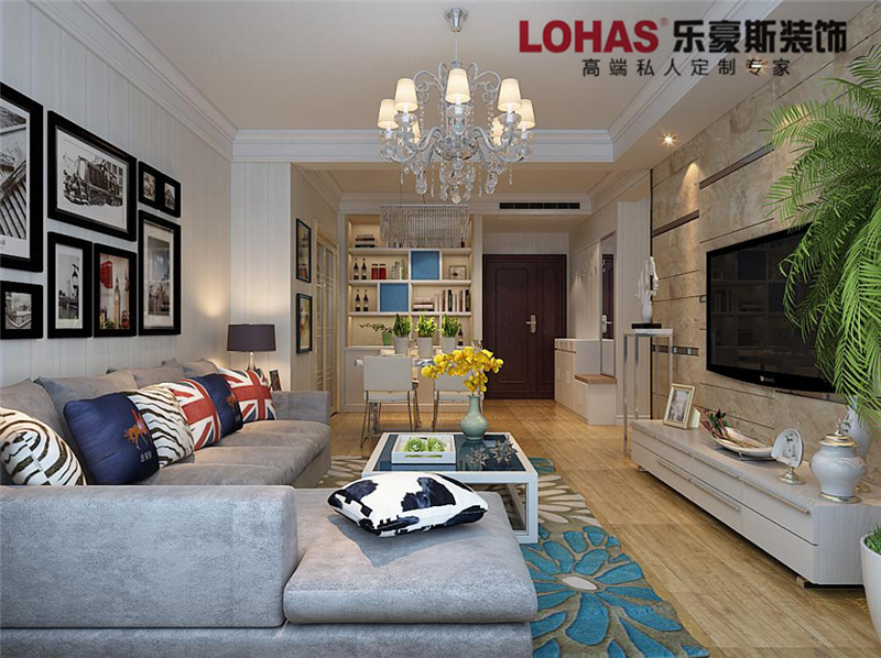 上東區(qū)98平米兩室現(xiàn)代風(fēng)格裝修效果圖