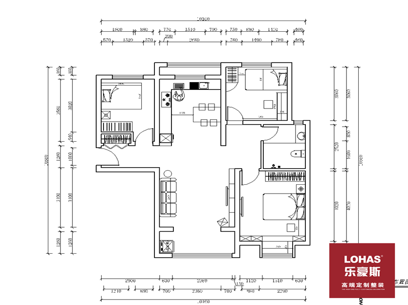 東勝紫御府現代簡約裝修效果圖