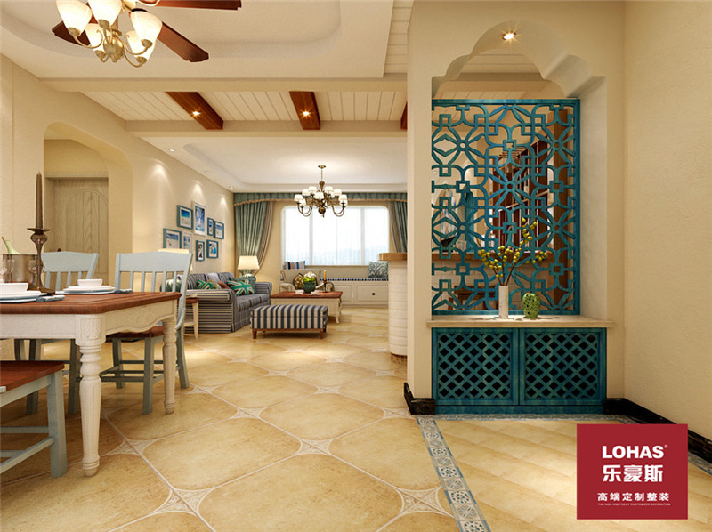 雍和曼城120平地中海風(fēng)格