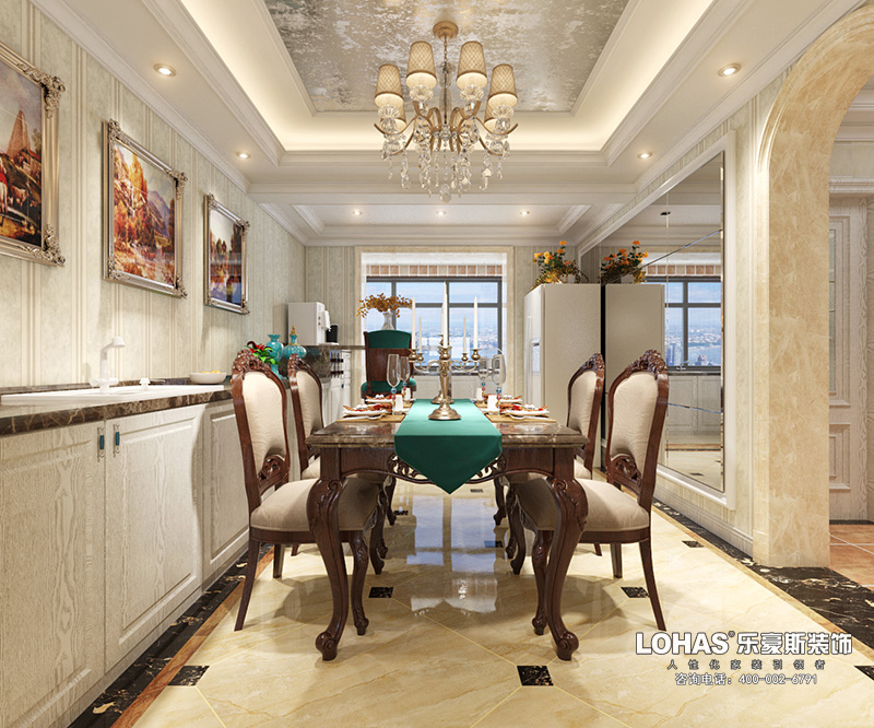 水岸星城三室兩廳美式裝修效果圖