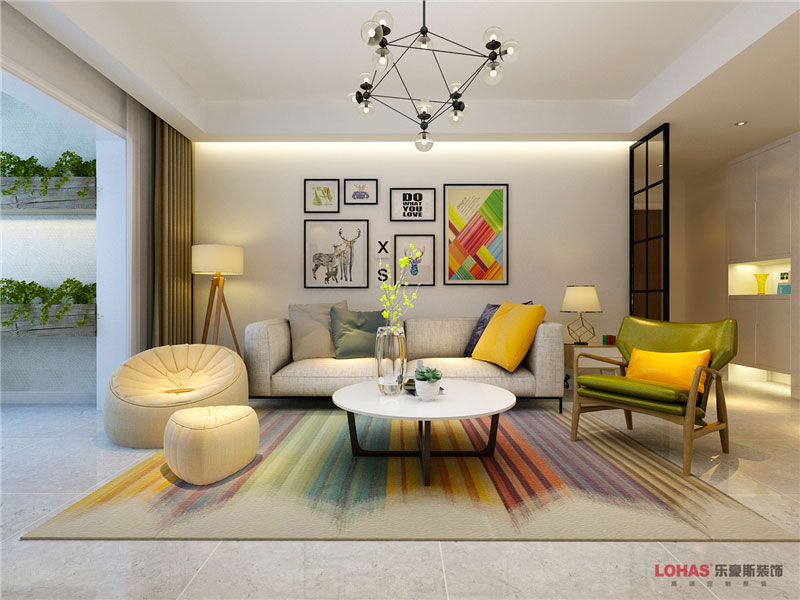 潤德天悅城118平米三室兩廳北歐風(fēng)格