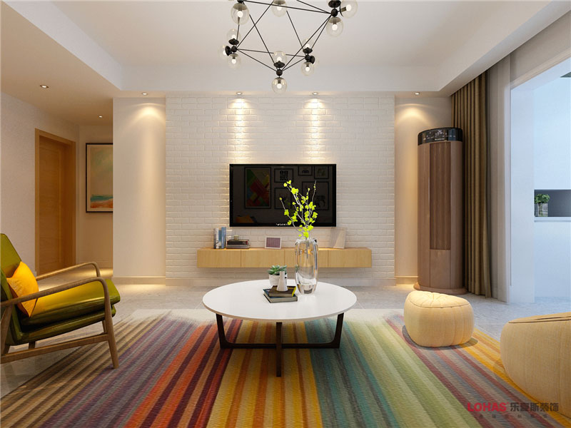 潤德天悅城118平米三室兩廳北歐風(fēng)格