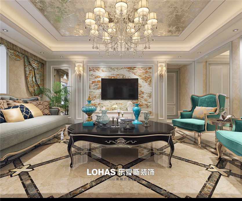 建投十號院300平歐式效果圖