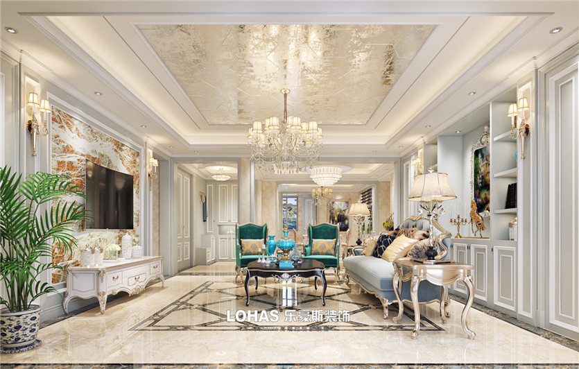 建投十號院300平歐式效果圖