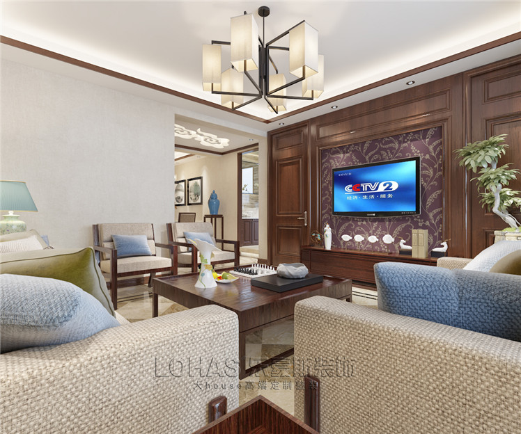 匯景花園110平米三室新中式風(fēng)格裝修效果圖 匯景花園110平米三室新中式風(fēng)格裝修效果圖