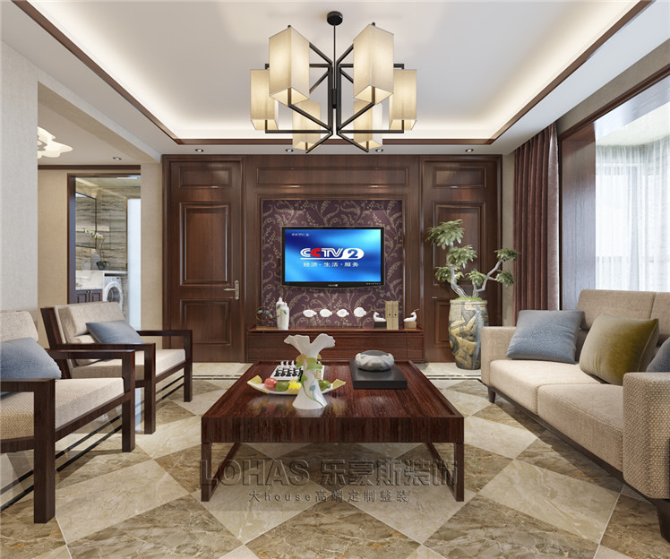 匯景花園110平米三室新中式風(fēng)格裝修效果圖 匯景花園110平米三室新中式風(fēng)格裝修效果圖