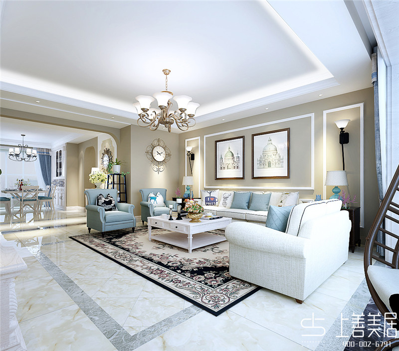 天山熙湖瀾岸/150平/美式風(fēng)格