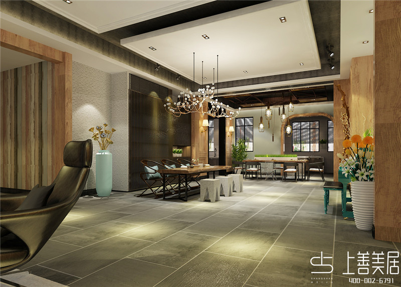 天陽御瓏灣/380平/美式工業(yè)風混搭