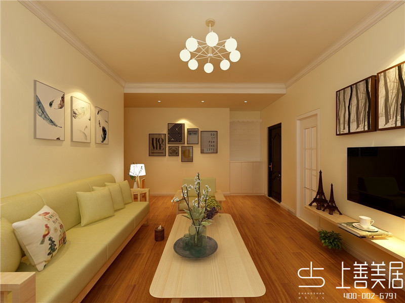 傲湖鉑岸90平兩室一廳現(xiàn)代簡約風(fēng)格裝修效果圖