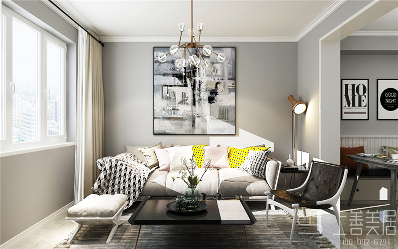 鐵路宿舍60平現(xiàn)代簡約風(fēng)格裝修效果圖