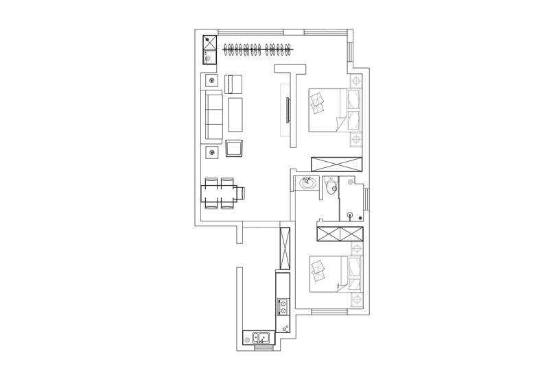 榮盛城95平現(xiàn)代簡約