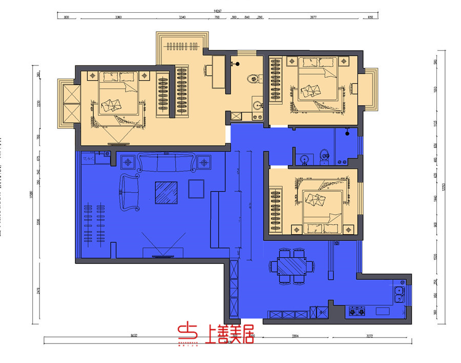 碧溪尊苑/ 150㎡/現(xiàn)代簡(jiǎn)約
