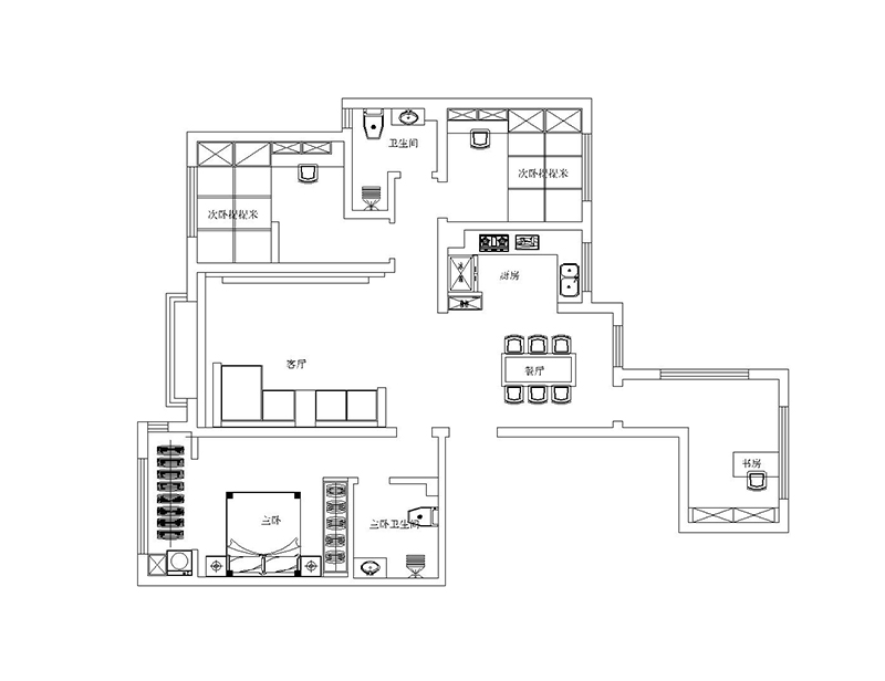 榮盛華府160平現(xiàn)代風格