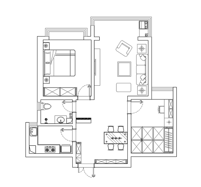 盛邦大都會/80平/簡約原木風(fēng)格
