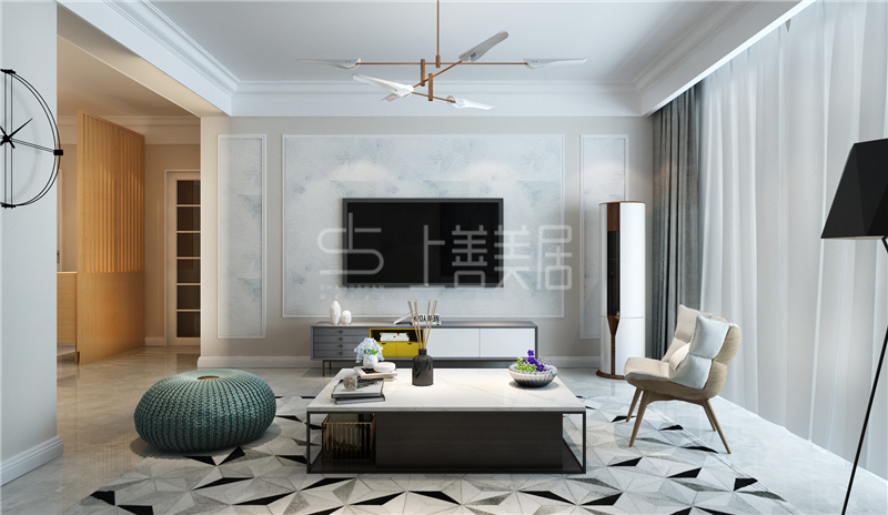 盛邦大都會/80平/簡約原木風(fēng)格