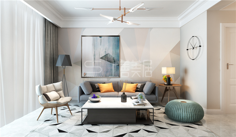 盛邦大都會80平簡約原木風格