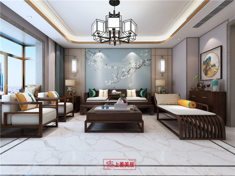 帝王國(guó)際160平米新中式效果圖