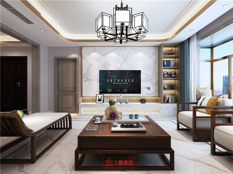 帝王國(guó)際160平米新中式效果圖