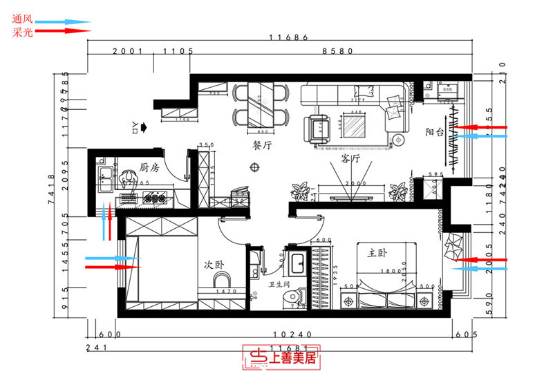 廣安云棠/現(xiàn)代簡(jiǎn)約/90㎡